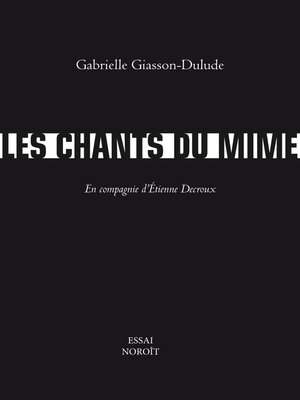 cover image of Les chants du mime
